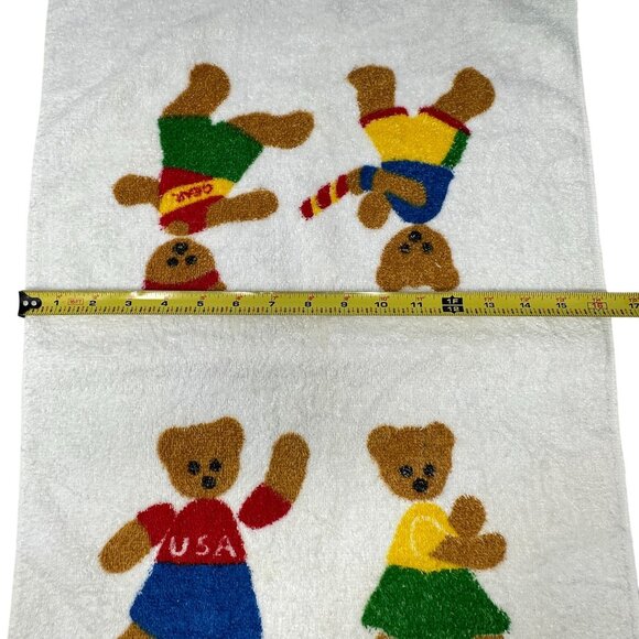 Springmaid Hand Towel Gear Kids Bears Sports Theme USA Vintage Linen 25 x 16 - Picture 13 of 13